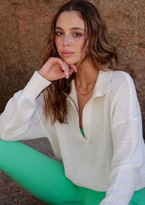 Lorna Jane donne Bay Open Weave Sweat porcellana abbigliamento 2486DN339 Lorna Jane Clothing