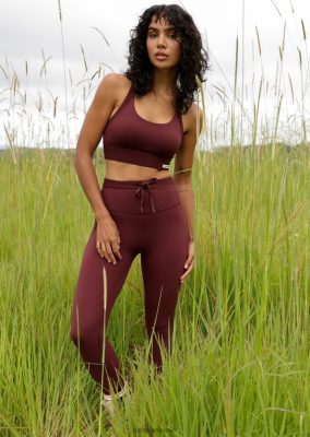 Lorna Jane donne Continua a più tasche senza cavalcare i leggings alla caviglia marrone abbigliamento 2486DN25 Lorna Jane Italia