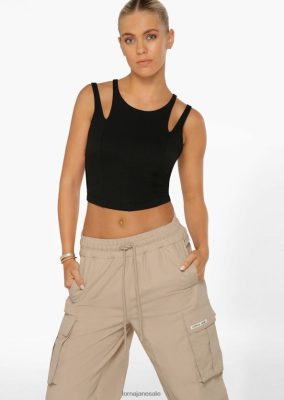 Lorna Jane donne Elements Recycred Cropped Active Tank Combo nero abbigliamento 2486DN58 Lorna Jane Italia