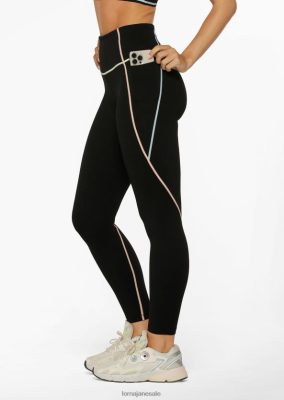Lorna Jane donne Glow pastello riciclato senza leggings alla caviglia nero abbigliamento 2486DN57 Lorna Jane Clothing