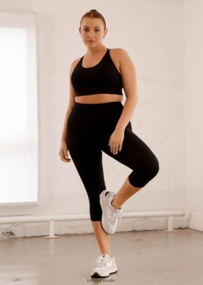 Lorna Jane donne Lotus no chiara 7/8 leggings nero abbigliamento 2486DN460 Lorna Jane Italia