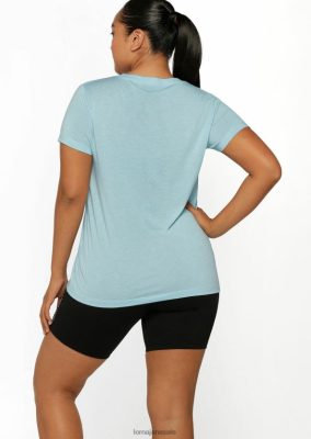 Lorna Jane donne T-shirt di loto cielo blu abbigliamento 2486DN349 Lorna Jane Italia