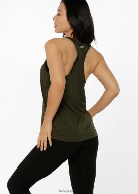 Lorna Jane donne Tank da palestra slassoso verde di lusso abbigliamento 2486DN198 Lorna Jane Clothing