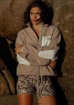 Lorna Jane donne polar pile zip thru bianco abbigliamento 2486DN304 Lorna Jane Italia