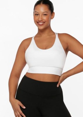 Lorna Jane donne reggiseno sportivo di lotus a longline bianco abbigliamento 2486DN457 Lorna Jane Italia