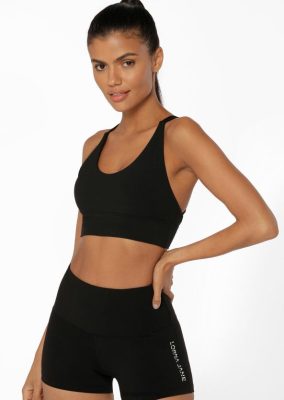 Lorna Jane donne reggiseno sportivo di lotus a longline nero abbigliamento 2486DN456 Lorna Jane Clothing