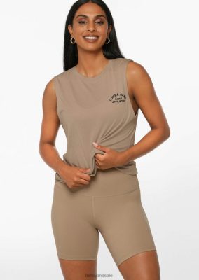 Lorna Jane donne serbatoio muscolare di loto scuro dal bianco abbigliamento 2486DN50 Lorna Jane Pants